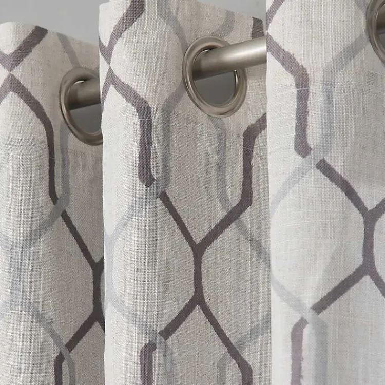 Kirklands Home Mushroom Interlock Single Curtain Panel, 84 in. Clearance