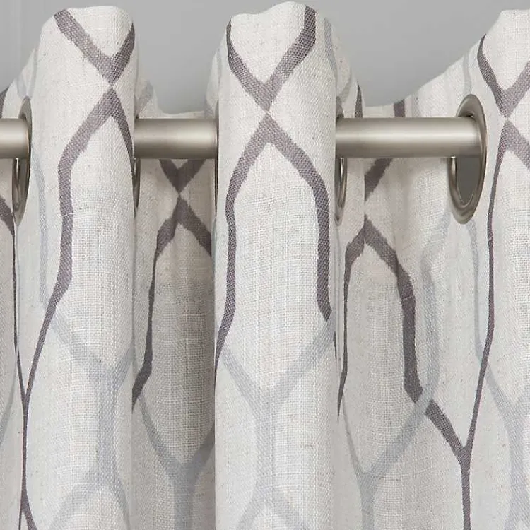 Kirklands Home Mushroom Interlock Single Curtain Panel, 84 in. Clearance