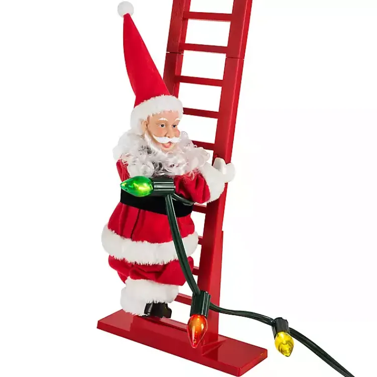 Christmas Decorations>Kirklands Home Musical Climbing Super Santa Multi