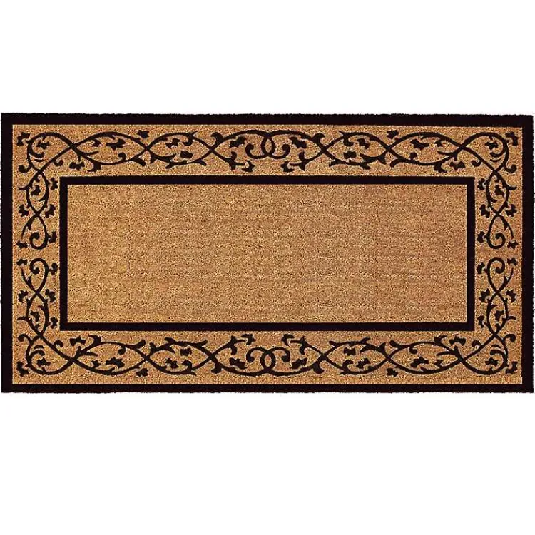 Kirklands Home Natural and Black Abby Doormat, 48x24 in. New