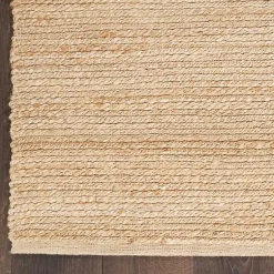 Kirklands Home Natural Bleach Jute Reversible Area Rug, 4x6 Tan Clearance