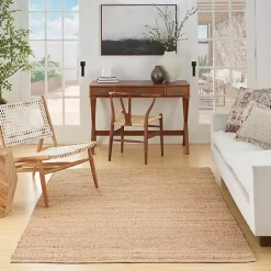 Kirklands Home Natural Bleach Jute Reversible Area Rug, 5x7 Tan Outlet