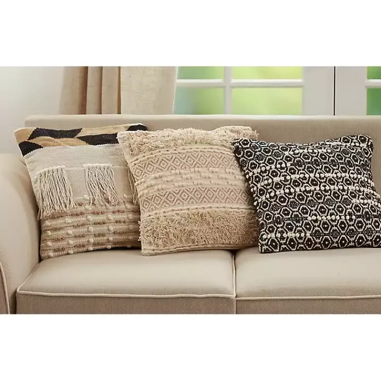 Pillows>Kirklands Home Natural Corded Moroccan Cotton Pillow