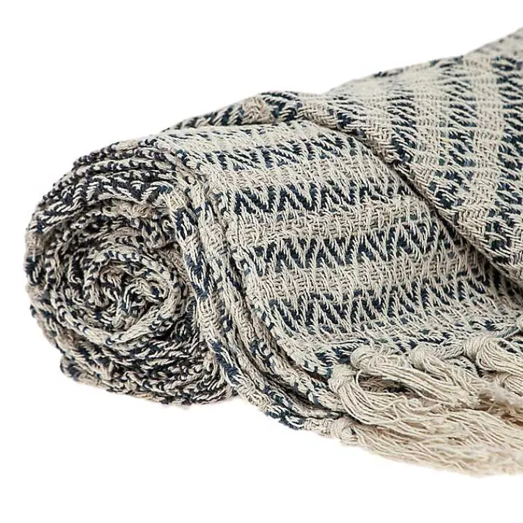 Blankets & Throws>Kirklands Home Natural Diamond Wool Handloomed Tassel Throw