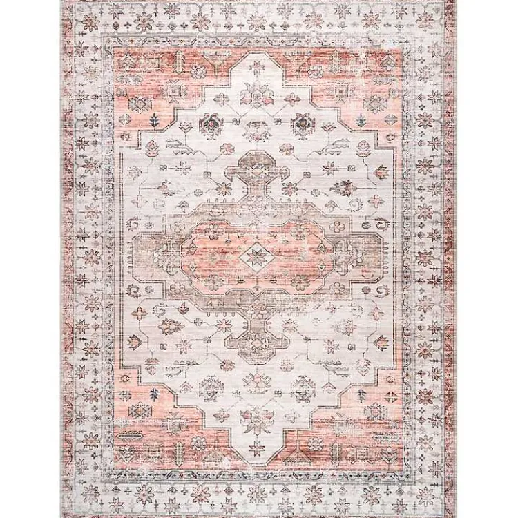 Kirklands Home Natural Faded Vintage Washable Area Rug, 4x6