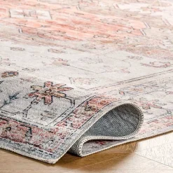 Kirklands Home Natural Faded Vintage Washable Area Rug, 5x8 Online
