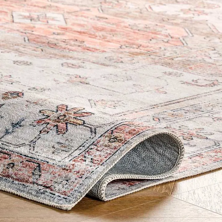 Kirklands Home Natural Faded Vintage Washable Area Rug, 5x8 Online