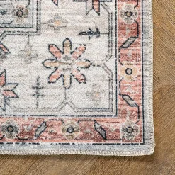Kirklands Home Natural Faded Vintage Washable Area Rug, 5x8 Online