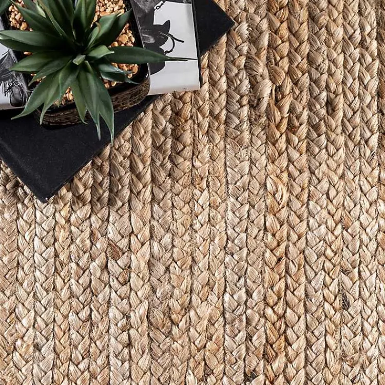 Kirklands Home Natural Hand Woven Rigo Jute Area Rug, 10x13 Tan Best