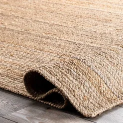 Kirklands Home Natural Hand Woven Rigo Jute Area Rug, 10x13 Tan Best