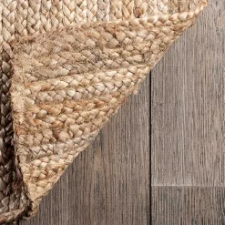 Kirklands Home Natural Hand Woven Rigo Jute Area Rug, 10x13 Tan Best