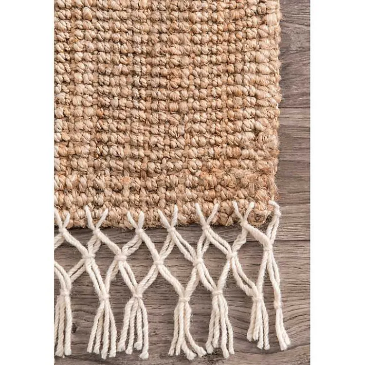 Kirklands Home Natural Handwoven Area Rug, 10x14 Tan Hot