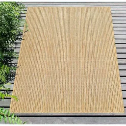 Kirklands Home Natural Intertwined Santal Outdoor Area Rug, 7x9 Tan Clearance