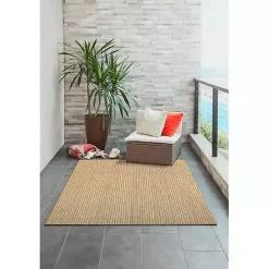 Kirklands Home Natural Intertwined Santal Outdoor Area Rug, 7x9 Tan Clearance