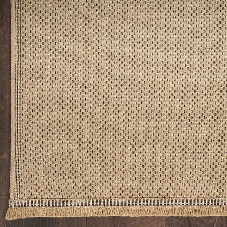 Kirklands Home Natural Jute Solid Woven Area Rug, 3x5 Tan Clearance