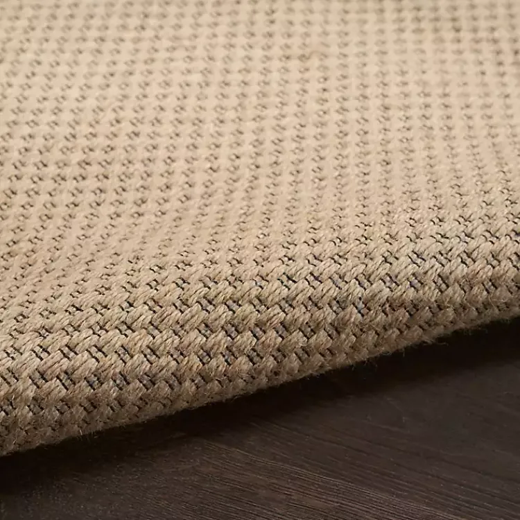 Kirklands Home Natural Jute Solid Woven Area Rug, 3x5 Tan Clearance