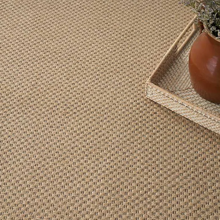 Kirklands Home Natural Jute Solid Woven Area Rug, 3x5 Tan Clearance