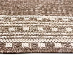 Kirklands Home Natural Linear Macy Indoor/Outdoor Area Rug, 4x7 Brown Best