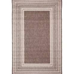 Kirklands Home Natural Linear Macy Indoor/Outdoor Area Rug, 6x9 Brown Best