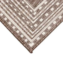 Kirklands Home Natural Linear Macy Indoor/Outdoor Area Rug, 6x9 Brown Best