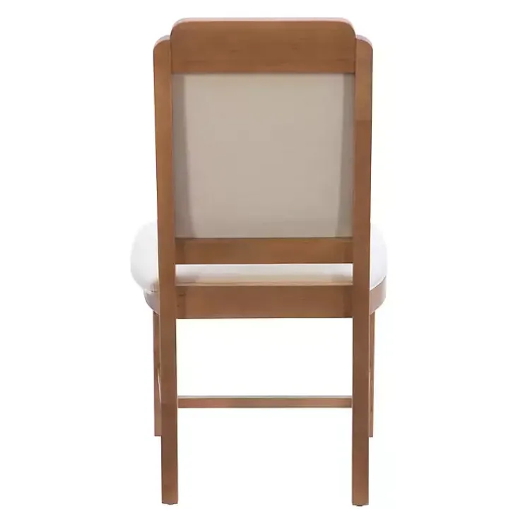 Kirklands Home Natural Linen Scalloped Dining Chairs, Set of 2 White Clearance