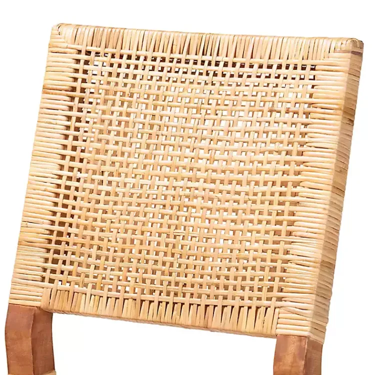 Kirklands Home Natural Rat and Wood Counter Stool Tan