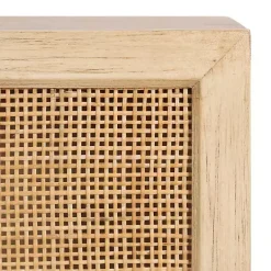 Kirklands Home Natural Rattan Wall Cabinet with Shelf Hot