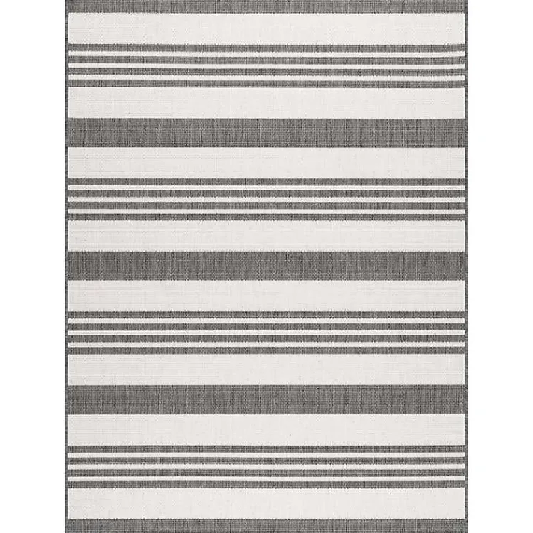 Kirklands Home Natural Robin Stripe Outdoor Rug, 5x7 Tan Best