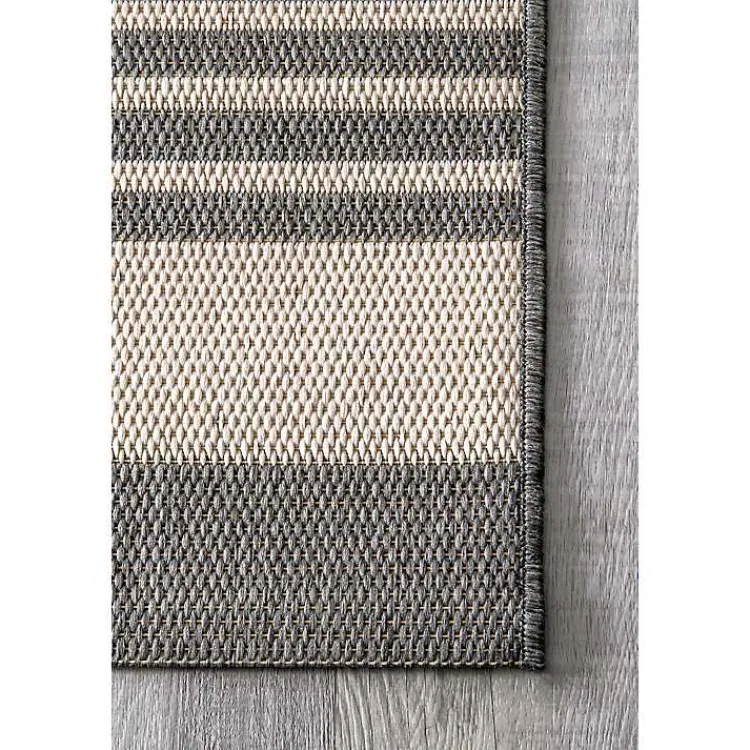 Kirklands Home Natural Robin Stripe Outdoor Rug, 5x7 Tan Best