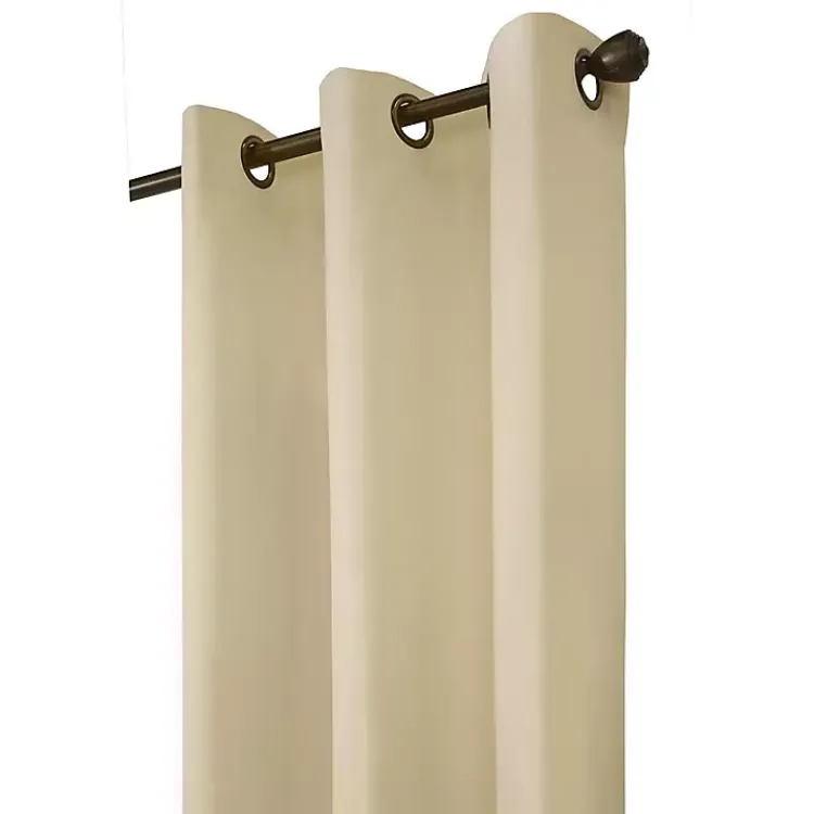 Kirklands Home Natural Room Darkening Curtain Panel Set, 54 in. Tan New