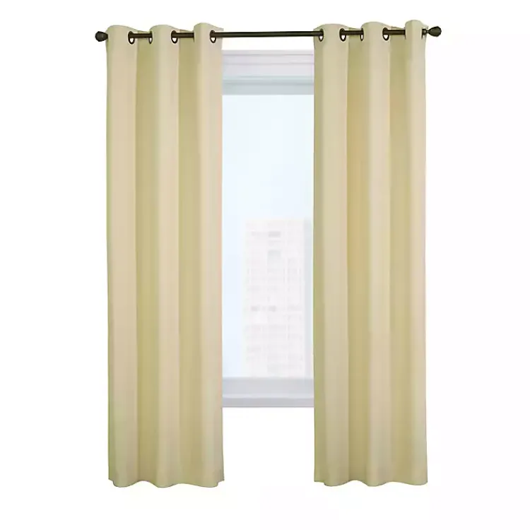 Kirklands Home Natural Room Darkening Curtain Panel Set, 72 in. Tan Hot