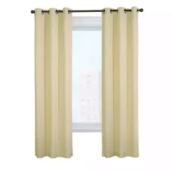 Kirklands Home Natural Room Darkening Curtain Panel Set, 84 in. Tan Outlet