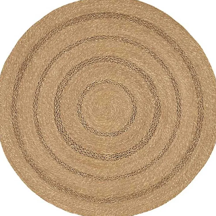 Kirklands Home Natural Seagrass Indoor/Outdoor Area Rug, 4x4 Tan Outlet