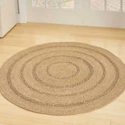 Kirklands Home Natural Seagrass Indoor/Outdoor Area Rug, 4x4 Tan Outlet