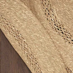 Kirklands Home Natural Seagrass Indoor/Outdoor Area Rug, 4x4 Tan Outlet