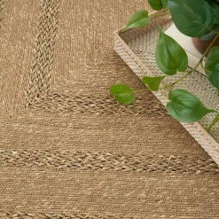 Kirklands Home Natural Seagrass Indoor/Outdoor Area Rug, 4x6 Tan Discount