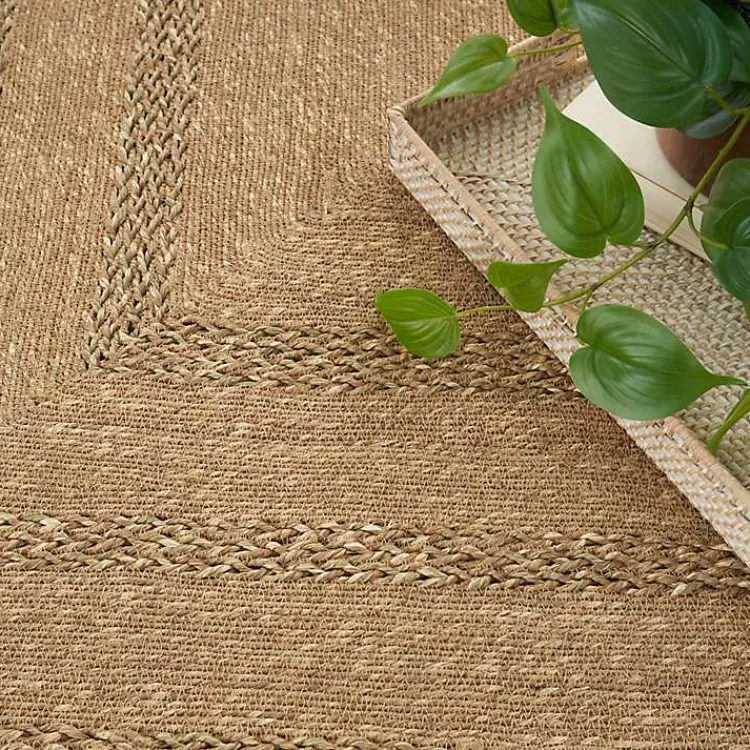 Kirklands Home Natural Seagrass Indoor/Outdoor Area Rug, 4x6 Tan Discount