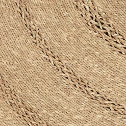 Kirklands Home Natural Seagrass Indoor/Outdoor Area Rug, 5x5 Tan New