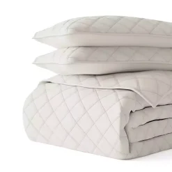 Kirklands Home Natural Stitched Diamond 2-pc. Twin Quilt Set Ivory Sale