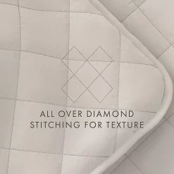 Kirklands Home Natural Stitched Diamond 2-pc. Twin Quilt Set Ivory Sale