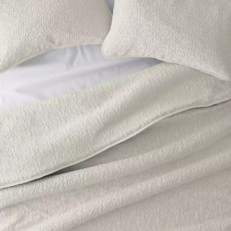 Kirklands Home Natural Stitched Floral 2-pc. Twin Quilt Set Ivory Best