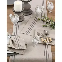 Kirklands Home Natural Striped Linen Table Runner Hot
