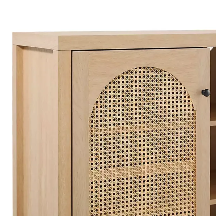 Kirklands Home Natural Wood and Rat 2-Door Sideboard Tan Discount