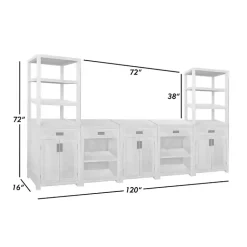 Kirklands Home Natural Wood Open Shelf Modular Cabinet Tan Hot