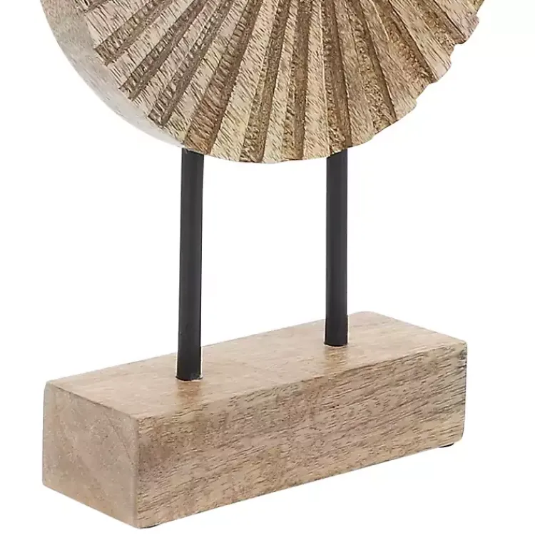 Statues & Figurines>Kirklands Home Natural Wood Pinwheel Figurine Tan