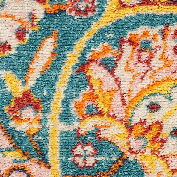 Kirklands Home Navy & Multi Floral Medallion Area Rug, 5x7 Outlet