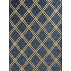 Kirklands Home Navy Adelaide Trellis Outdoor Area Rug, 7x9 Blue Sale