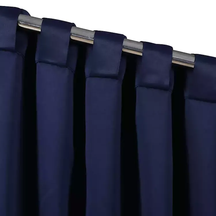 Kirklands Home Navy Back Tab Blackout Curtain Panel Set, 63 in. Blue Clearance