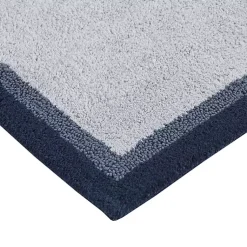Kirklands Home Navy Border Cotton Bath Runner Blue Best