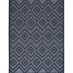 Kirklands Home Navy Diamond Indoor/Outdoor Area Rug, 5x7 Blue Best